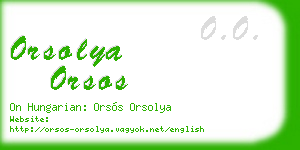 orsolya orsos business card