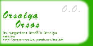 orsolya orsos business card